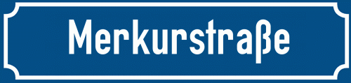 Straßenschild Merkurstraße