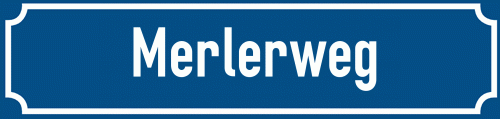 Straßenschild Merlerweg