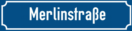 Straßenschild Merlinstraße