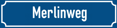 Straßenschild Merlinweg