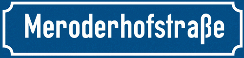 Straßenschild Meroderhofstraße