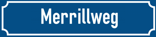 Straßenschild Merrillweg