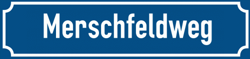Straßenschild Merschfeldweg