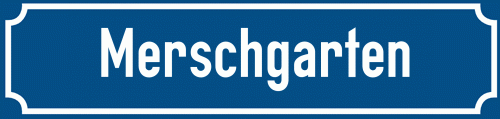 Straßenschild Merschgarten