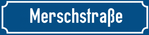 Straßenschild Merschstraße