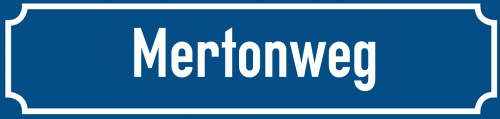 Straßenschild Mertonweg