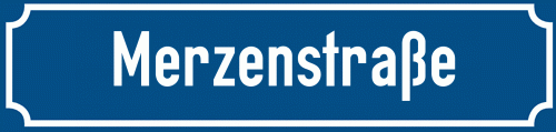 Straßenschild Merzenstraße