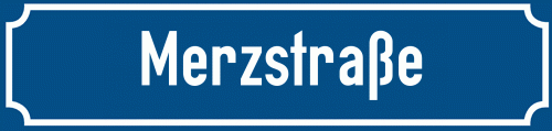 Straßenschild Merzstraße