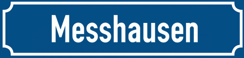 Straßenschild Messhausen