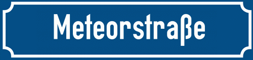 Straßenschild Meteorstraße