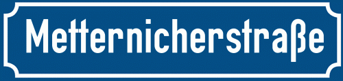 Straßenschild Metternicherstraße