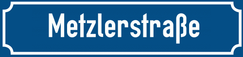 Straßenschild Metzlerstraße