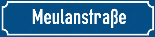 Straßenschild Meulanstraße