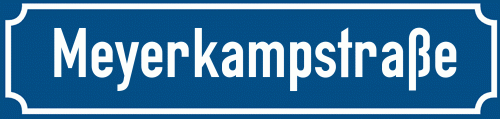 Straßenschild Meyerkampstraße zum kostenlosen Download