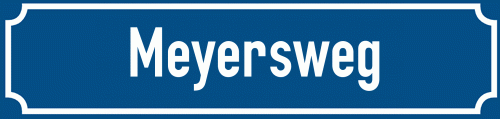 Straßenschild Meyersweg