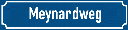 Straßenschild Meynardweg
