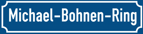 Straßenschild Michael-Bohnen-Ring