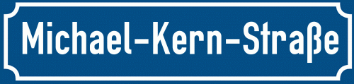 Straßenschild Michael-Kern-Straße