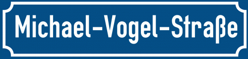 Straßenschild Michael-Vogel-Straße