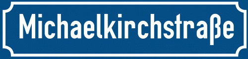 Straßenschild Michaelkirchstraße zum kostenlosen Download