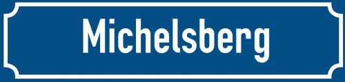 Straßenschild Michelsberg