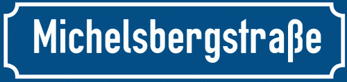 Straßenschild Michelsbergstraße zum kostenlosen Download