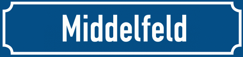 Straßenschild Middelfeld