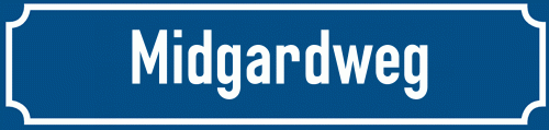 Straßenschild Midgardweg