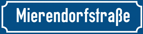 Straßenschild Mierendorfstraße