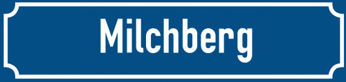 Straßenschild Milchberg