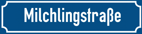 Straßenschild Milchlingstraße