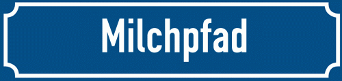 Straßenschild Milchpfad zum kostenlosen Download