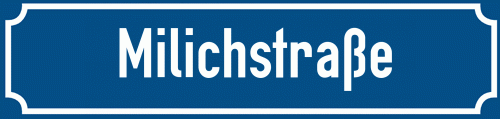 Straßenschild Milichstraße