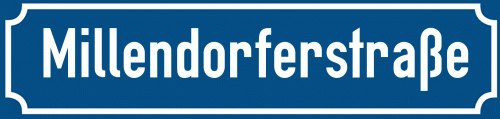 Straßenschild Millendorferstraße