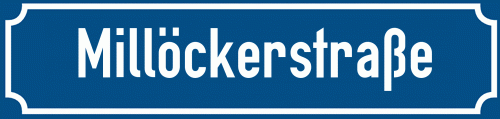 Straßenschild Millöckerstraße zum kostenlosen Download