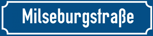 Straßenschild Milseburgstraße zum kostenlosen Download