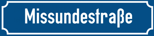 Straßenschild Missundestraße zum kostenlosen Download