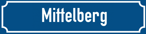 Straßenschild Mittelberg