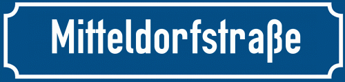 Straßenschild Mitteldorfstraße