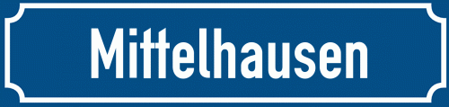 Straßenschild Mittelhausen