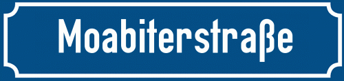 Straßenschild Moabiterstraße