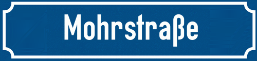 Straßenschild Mohrstraße