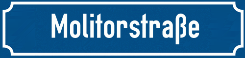 Straßenschild Molitorstraße