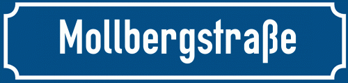 Straßenschild Mollbergstraße
