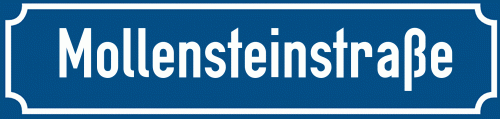 Straßenschild Mollensteinstraße