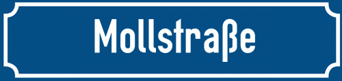 Straßenschild Mollstraße zum kostenlosen Download