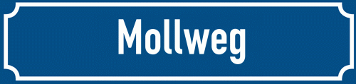 Straßenschild Mollweg