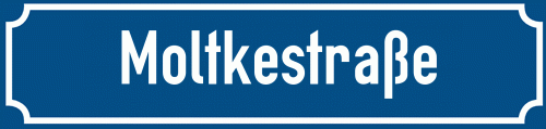 Straßenschild Moltkestraße zum kostenlosen Download