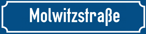 Straßenschild Molwitzstraße