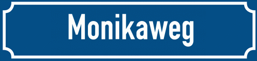 Straßenschild Monikaweg